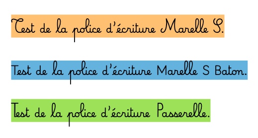 police écriture cursive